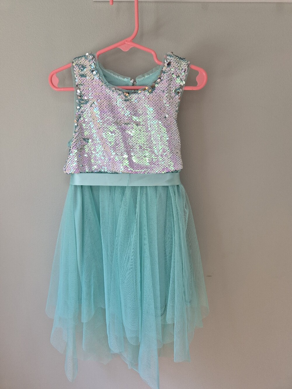 RML Teal Turquoise Sequin Tutu Dress Size 4T EUC